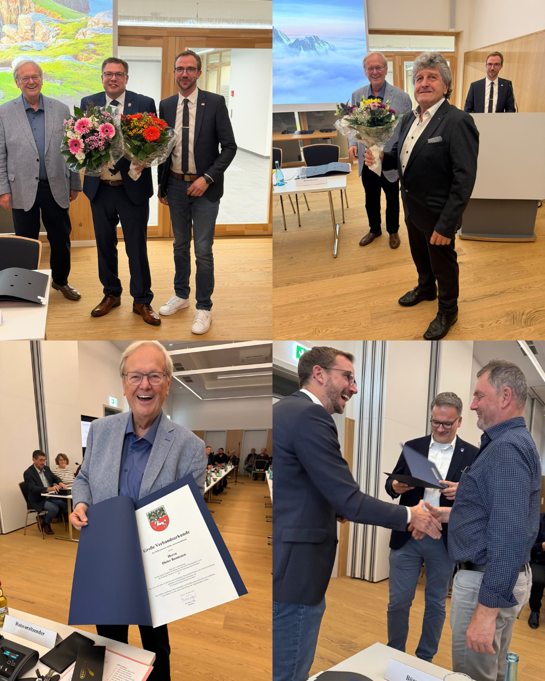 Anerkennung, Glückwünsche und ein Dankeschön